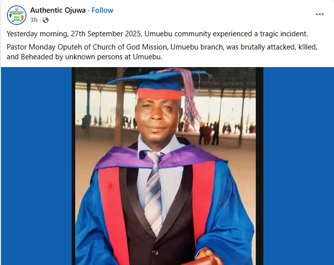 Delta Police Probe Beheading Of Pastor Oputeh Monday In Ukwuani LGA