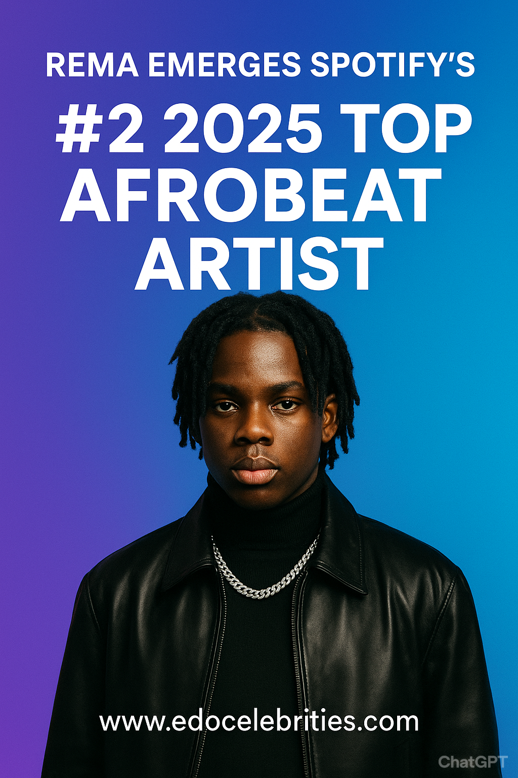 Rema Emerges Spotify’s #2 Afrobeats Artist in 2025 — Edo Blood Making Waves