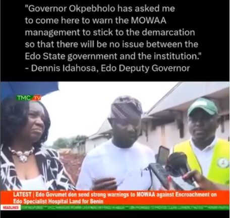 Edo Deputy Governor Warns MOWAA Management to Respect Demarcation Boundaries