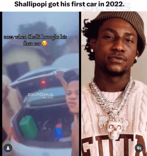 Throwback Video: Moment Shallipopi Bought His First Car in 2022 While Still a Student at Auchi Poly, Edo State