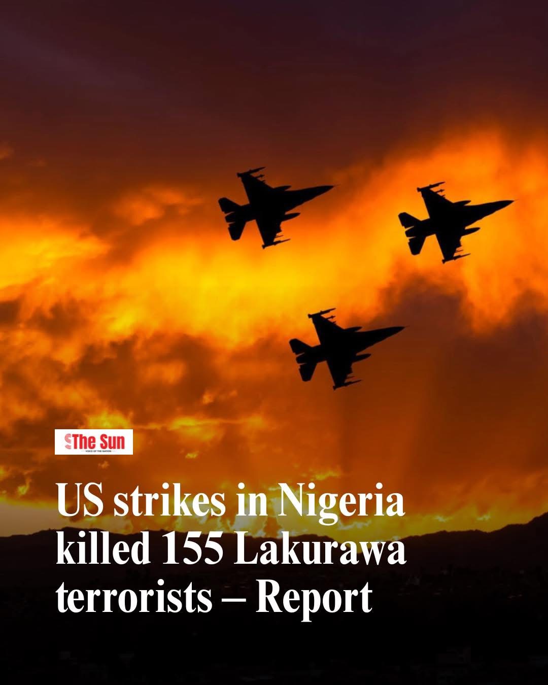 US missile attack in Sokoto, killed 155 Lakurawa terrorists
