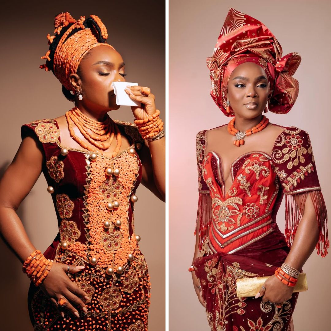 Chioma Akpotha Marks Her 46th Birthday With Beautiful Edo and Igbo-Inspired Looks